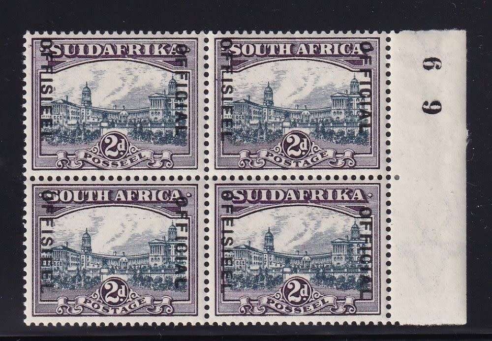 SA OFFICIAL BLOCKS - NICE LIGHTLY  HINGED  LOT!