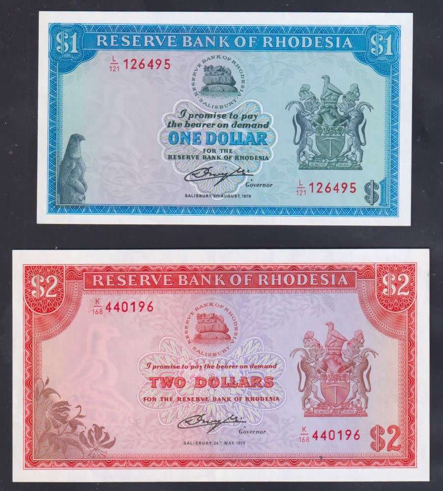 RHODESIA 1978-9 $1,2,5,10 BANKNOTES