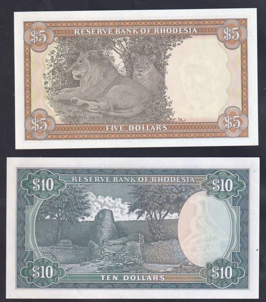 RHODESIA 1978-9 $1,2,5,10 BANKNOTES