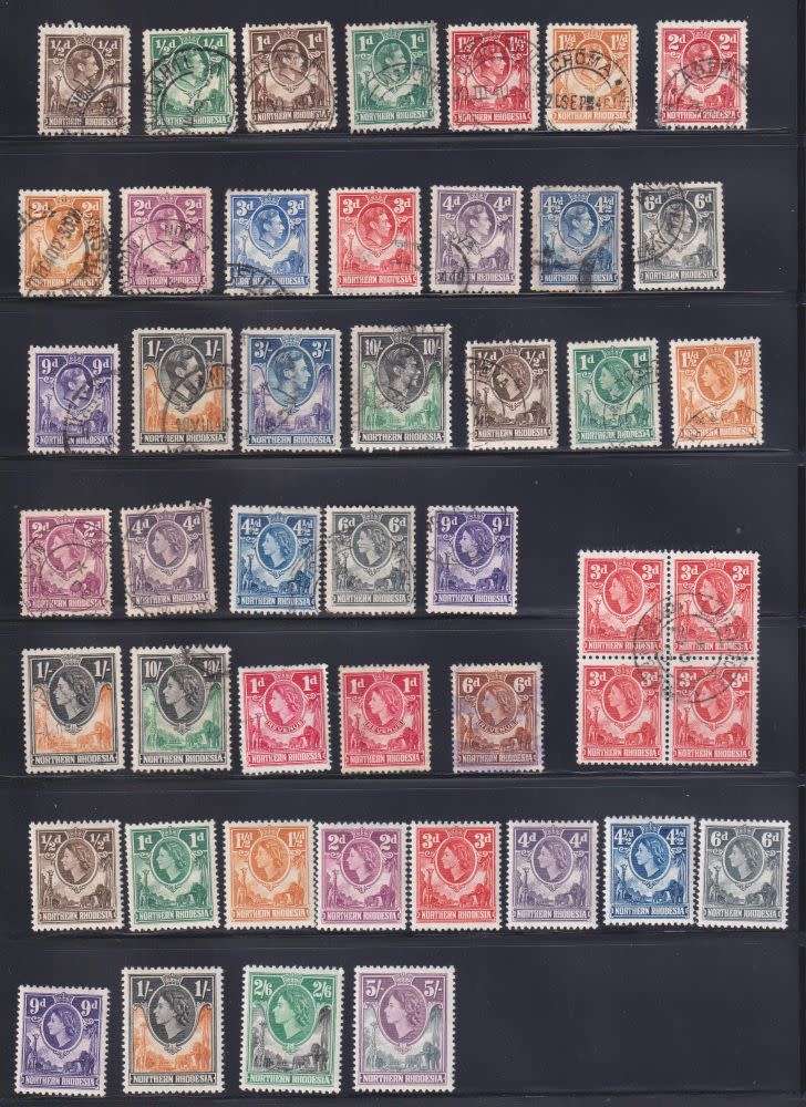 NORTHERN RHODESIA NICE MINT & USED LOT