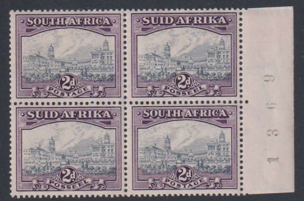 SA 1951 2d SHEET # BLOCK FINE HINGED MINT SACC 58a CV R900