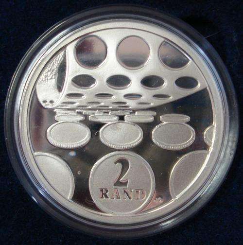 SOUTH AFRICA PROOF R2 SILVER IN CAPSULE 1992 - COIN TECHNOLOGY