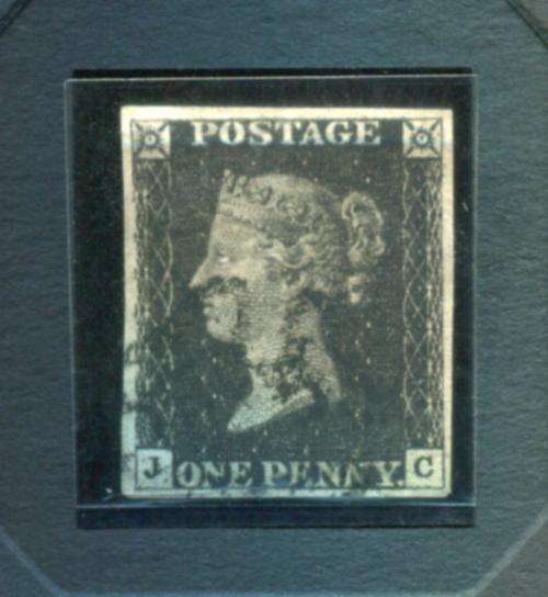 GREAT BRITIAN 1d BLACK IN STANLEY GIBBONS FOLDER