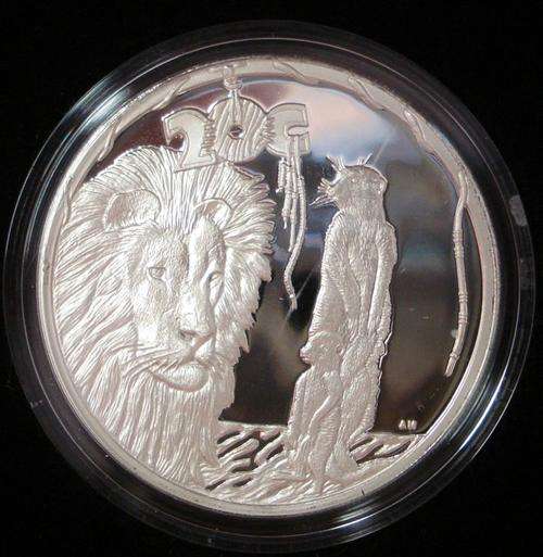 SOUTH AFRICA  2007 PEACE PARK PROOF SILVER 20 CENTS -  1 OUNCE