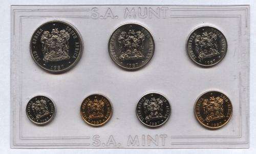 SOUTH AFRICA UNCIRCULATED COIN SET 1987