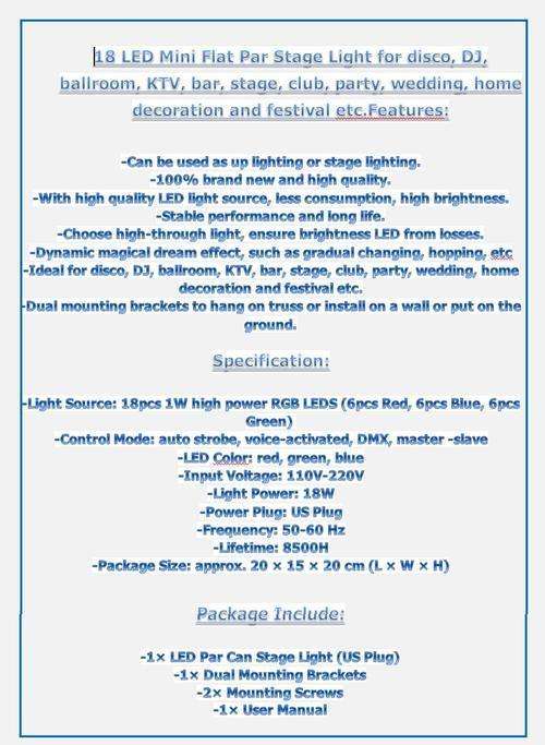 Mini    18 LED  Par