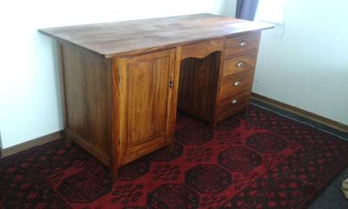 STUNNING Antique Teak Desk !