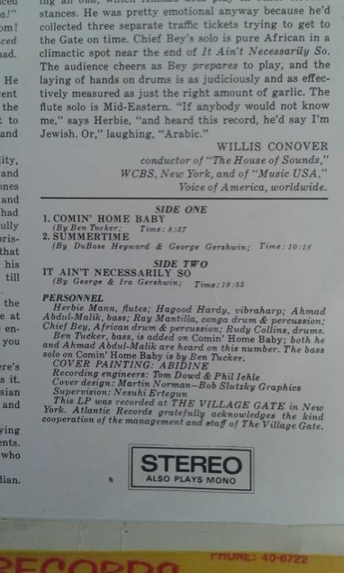 Herbie Mann - At the village gate LP VG +