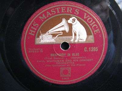 Vintage His Master's Voice 78RPM record:  Wagner & Verdi