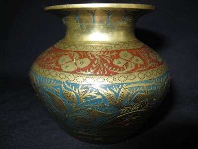 Real pretty hand decorated vintage mini vase