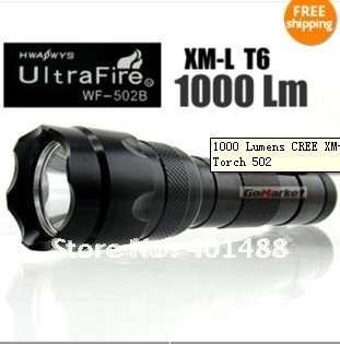 #NO TOY#YES!!!!1000 LUMENS CREE XM-L T6 R5 LED 18650 Ultrafire Flashlight Torch,DANGEROUSLY BRIGHT!