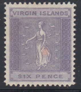 British Virgin Islands 1887-89, SG 38 MH. CV 19 Pounds