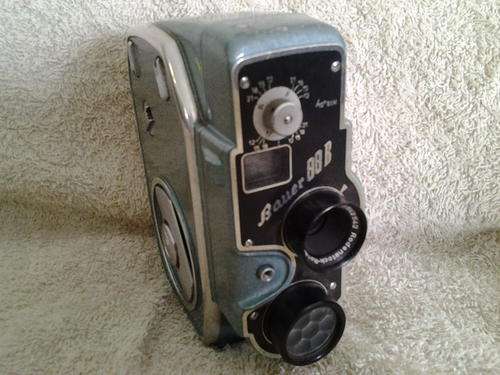 Vintage Bauer 88B Movie Camera in leather holder.