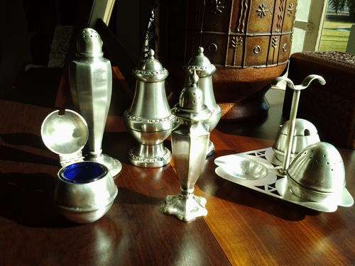 Collection of salt and pepper shakers