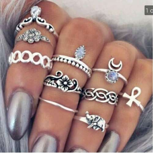 9 Piece Knuckle Rings