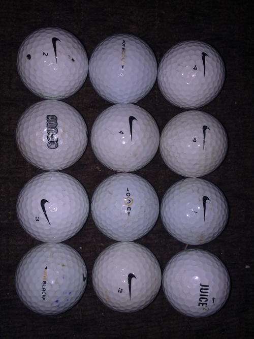 12 Mixed Nike Golf balls - fair condition
