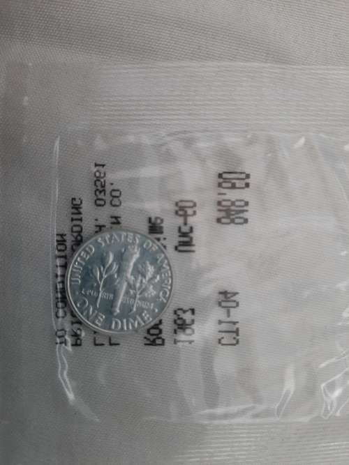 1963 US Roosevelt Dime (10c) UNC60