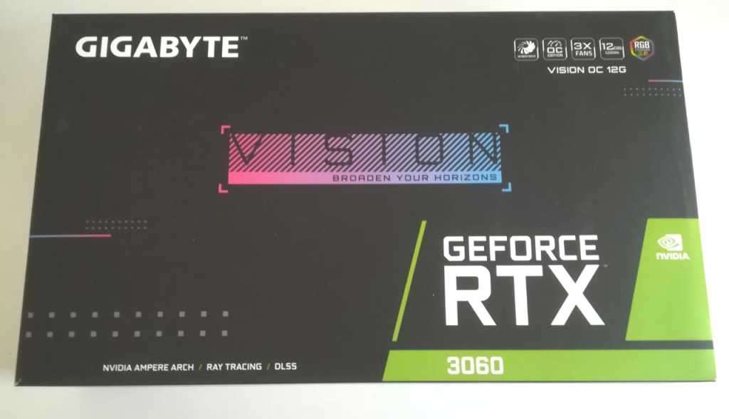 RTX 3060 Gigabyte Vision GeForce  OC Edition 12Gb GDDR6