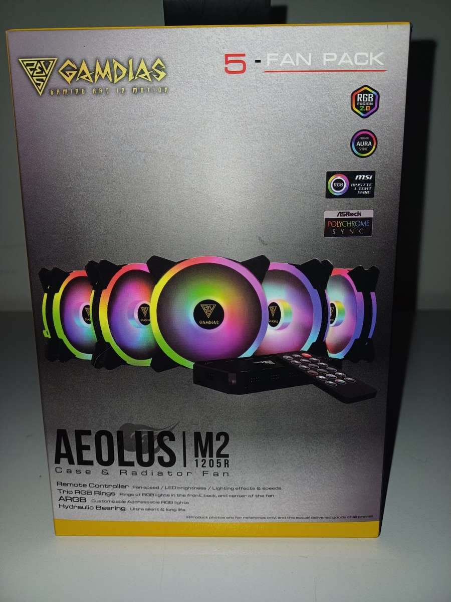 4 x 120mm Gamdias AEOLUS M2 RGB Fans
