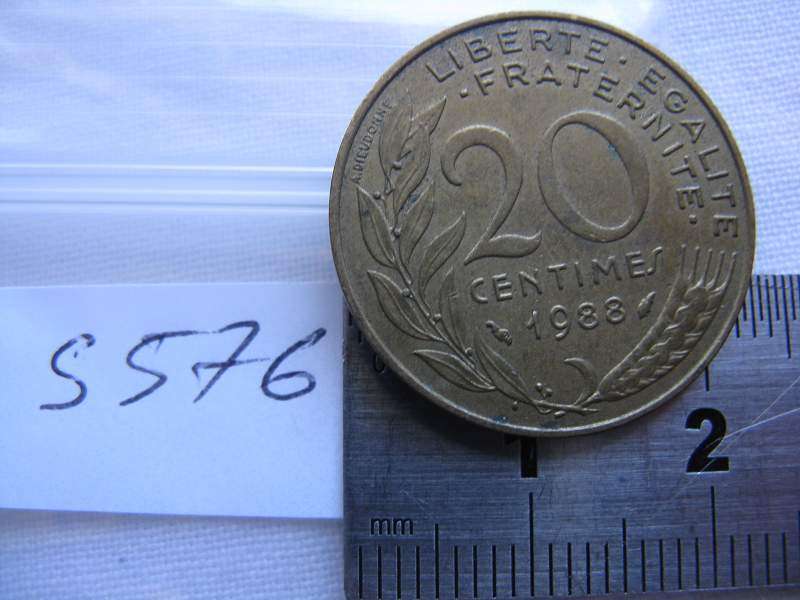 FRANCE 20 CENTIMES 1988.