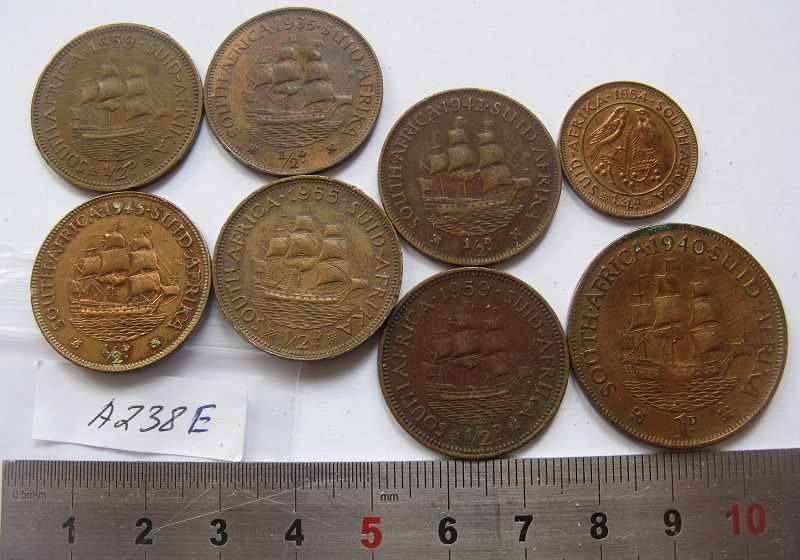SA LOT OF 8. BID PER COIN TO TAKE THE LOT.