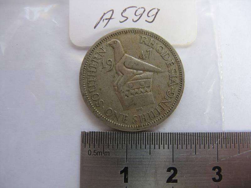 SOUTHERN RHODESIA KGVI 1947 ONE SHILLING.