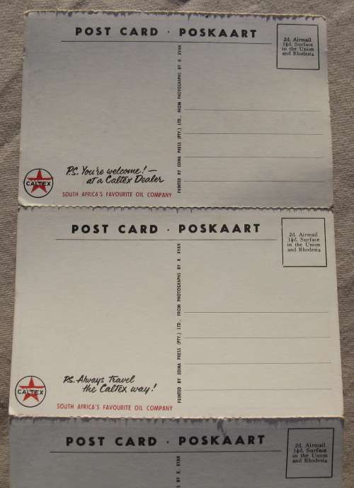 Caltex booklet of unused postcards. Cape Town by R. Ryan.