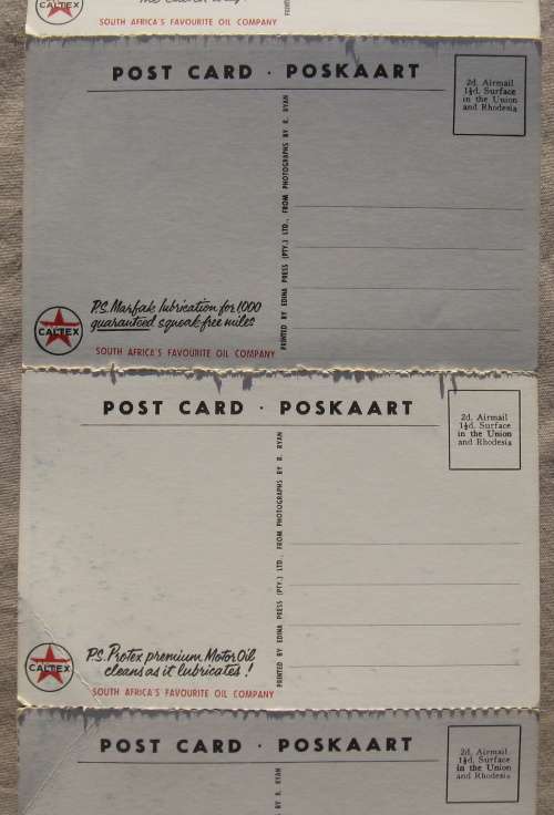Caltex booklet of unused postcards. Cape Town by R. Ryan.