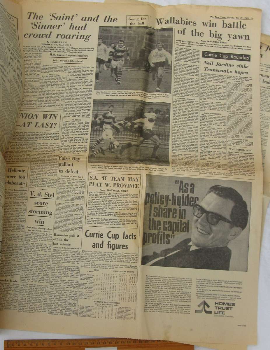 The Cape Times Special Lunar Edition Monday July 21 1969.