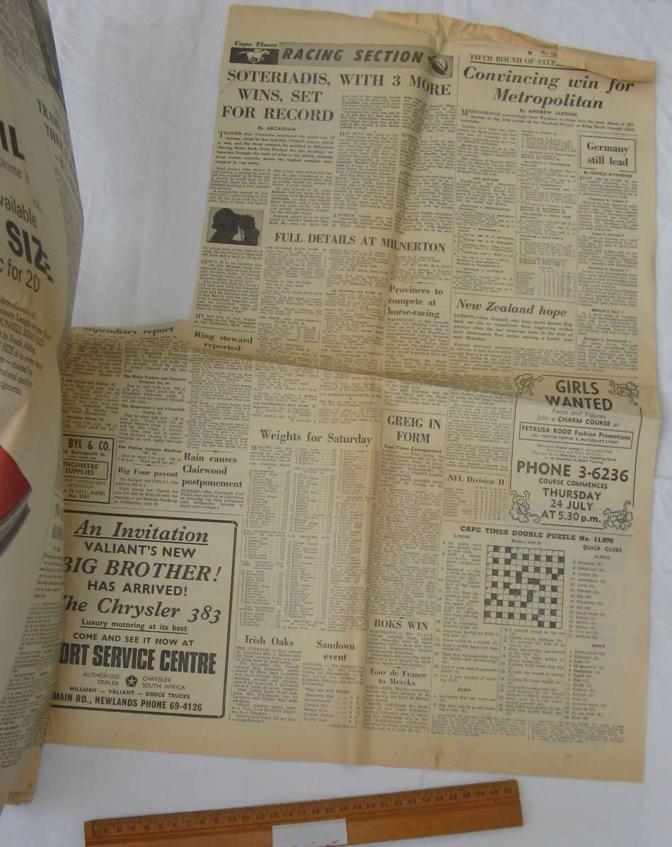 The Cape Times Special Lunar Edition Monday July 21 1969.