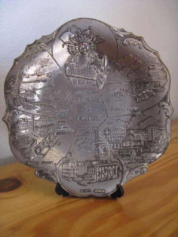 SOUVENIR OF DURBAN, POSSIBLY MADE OF LEAD. L 14.5cmx W 14cm.