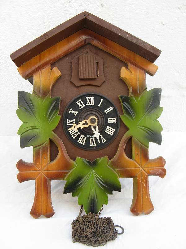 REGULA MADE IN GERMANY CUCKOO CLOCK. UNTESTED. NO WEIGHTS. SOLD "AS IS". LENGTH 24cm.