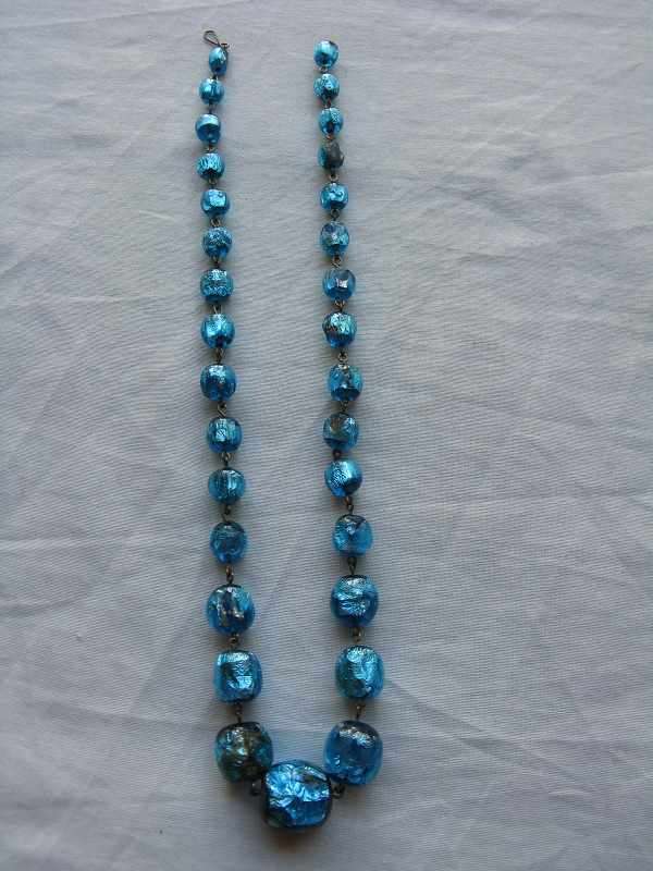 BEAD NECKLACE. L 46cm. WEIGHT=+/-60g.