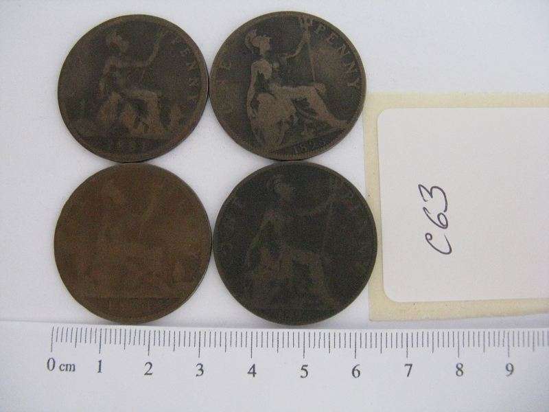 GB ONE PENNY COMBO. 4 UNITS. 1 x 1861/81/96/98.