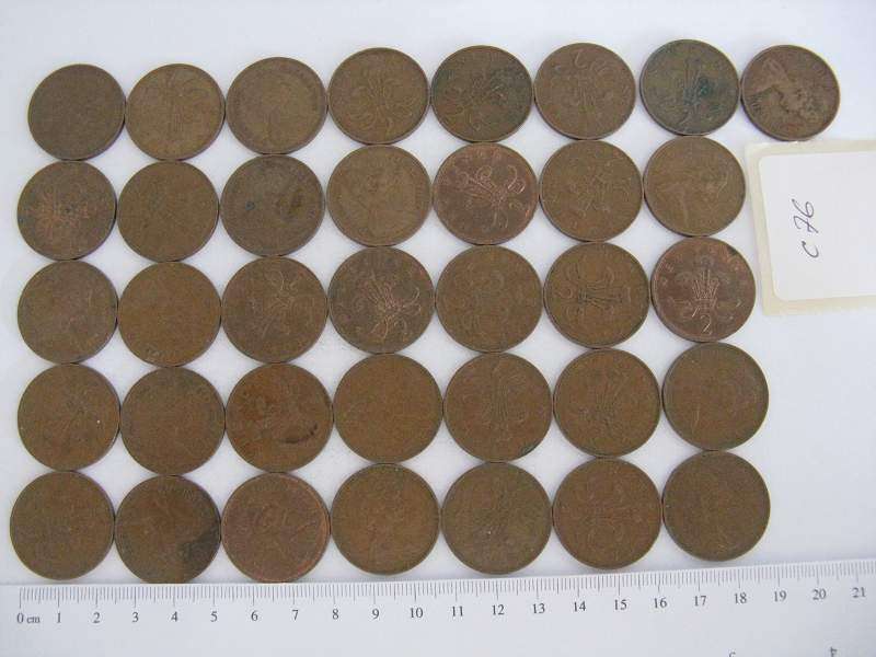 GB 2 PENCE COMBO. 36 UNITS.