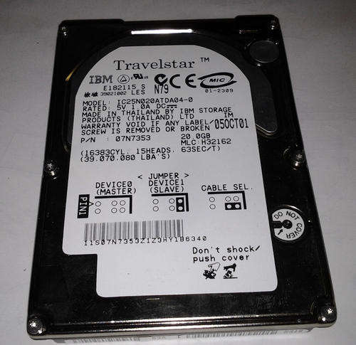 Travelstar 20 gig Laptop IDE Hdd