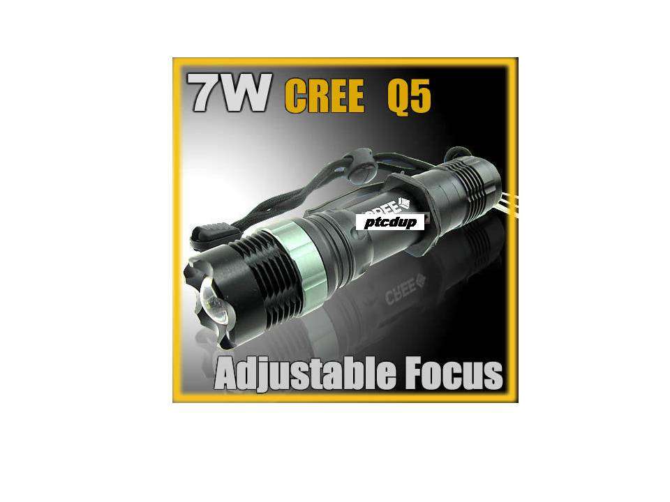 ZOOMABLE 7W CREE LED Flashlight Torch Zoom 18650 SA6