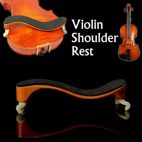 Size 3/4-4/4 Professional Adjustable Deluxe Black Plastic Violin Shoulder Rest