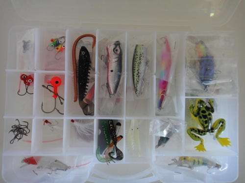 Fishing Lures set including tackle box (About 100 pcs)