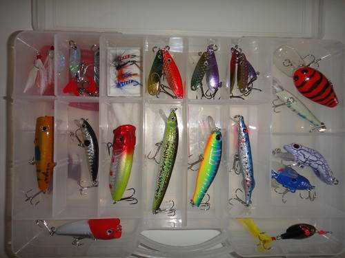 Fishing Lures set including tackle box (About 80 pcs)