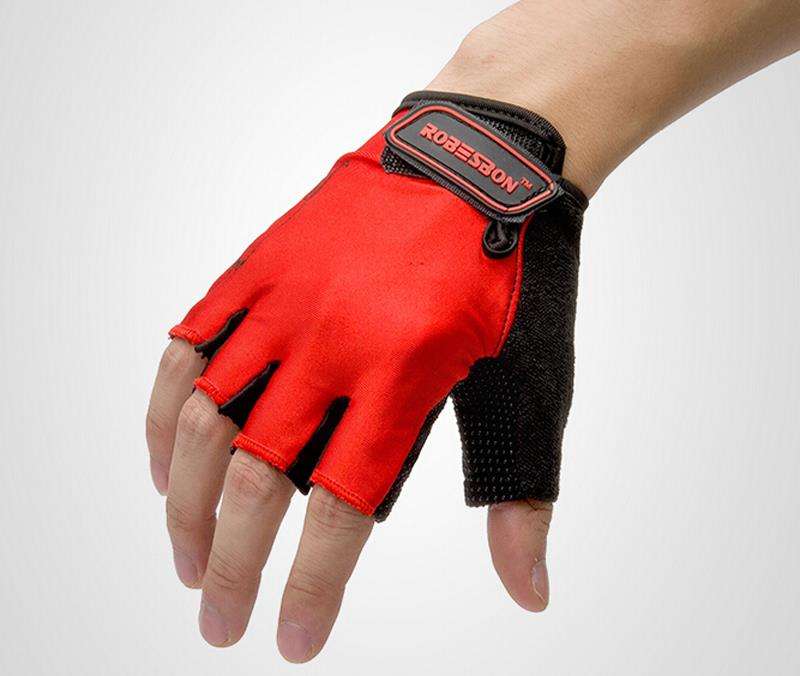 Cycling Bicycle Riding Gloves Bike Half Finger Red (XL)