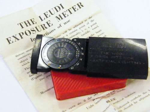 Vintage Leudi Exposure meter in case - as per photo