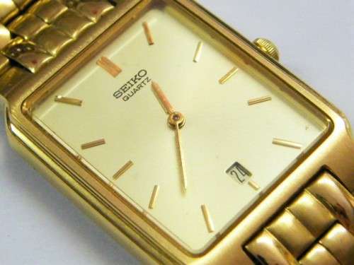 Vintage Seiko Quartz date mens watch - serial 7N29-5A60- working - as per photo