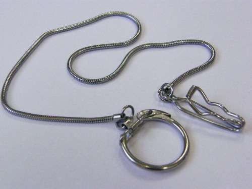 Vintage nickleplated fob chain - as per photo