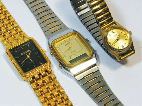 Lot of 3 vintage ladies quartz watches - working - as per photo