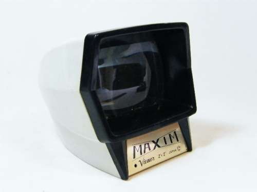 Vintage Oplenox model A 2x2 viewer - bottom cracked but repaired - as per photo