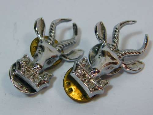 Pair of SA Infantry collar badges - as per photo