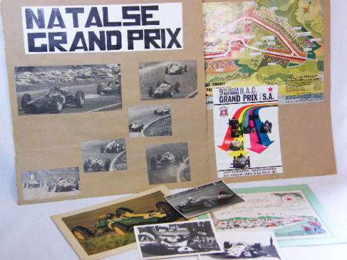 Lot of 1962 Natal East London Grand Prix pictures & programme with signed picture of Neville Lederle