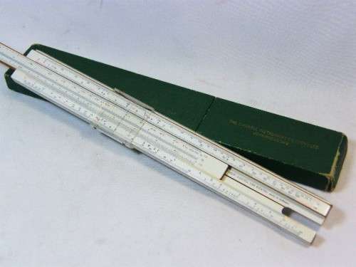 Vintage Faber-Castell Castell-Elektro 1/98 slide ruler in original box - as per photo