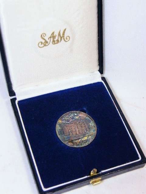 1985 RSA Parliament proof silver R1 with lovely toning in box - as per photo